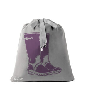 Sacca botas de lluvia rosa